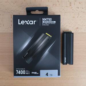 Lexar 内蔵SSD 4TB NM790 ヒートシンク付 M.2 2280 PCle Gen4×4 NVMe ほぼ未使用 ①