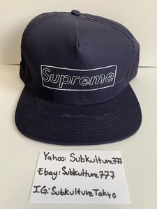 【中古品】 Supreme　シュプリーム　Box Logo Snapback KAWS CHALK rare new キャップ ネイビー　帽子　希少