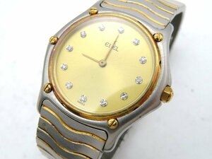 1円◆稼働◆ エベル ゴールド クオーツ ユニセックス 腕時計 M46701