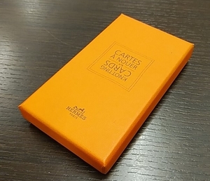 #6863 HERMES エルメス ノッティングカード 22枚 NO.5 オレンジ 小物 スカーフの結び方 箱付き 現状保管品