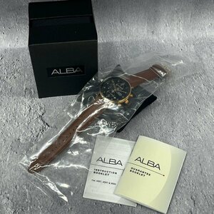 ◎M063【新品未使用】SEIKO ALBA メンズ 腕時計 ブラック VD57-X160 (rt)