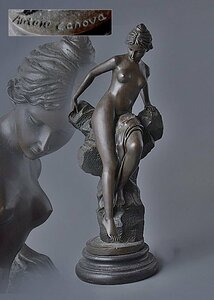 t-u970▽良▽アントニオ・カノーヴァ（ AntonioCanova)裸婦ブロンズ像　在銘　検 人間国宝現代作家民藝現代アートインテリアContemporary