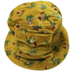 Engineered Garments エンジニアードガーメンツ ネペンテス25周年記念 Bucket Hat - Corduroy Floral Print バケットハット M マスタード