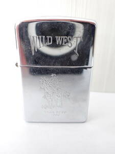 ZIPPO ジッポ シルバーカラー 1860 WILD WEST TRAIL BOSS オイルライター BRADFORD.PA A Ⅵ　着火未確認　④