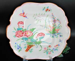 特注品　アンティーク　ミントン　シノワズリ　ケーキプレート　19世紀　飾り皿　
