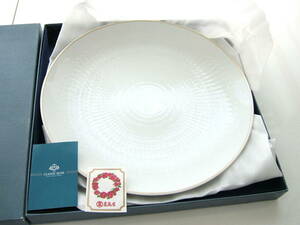 新品 元箱入 Rosenthal ローゼンタール 高島屋購入 CLASSIC ROSE 白ホワイト 大皿プレート 直径実寸32.5cm ドイツ製 マイセン