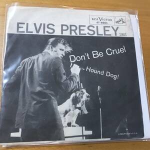 試聴 1956年両A面/全米1位 ELVIS PRESLEY DON’T BE CRUEL EX+ / HOUND DOG EX SOUNDS EX+ 珍しいピクチャー・スリーヴ付き