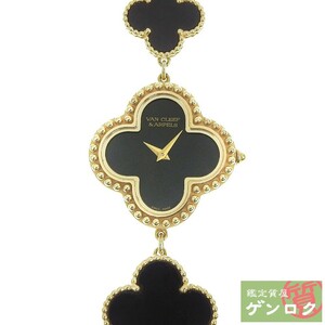 【中古】Van Cleef & Arpels ヴァンクリーフ＆アーペル ヴィンテージアルハンブラ ブレスレットウォッチ 腕時計 K18 APO40R00【質屋】