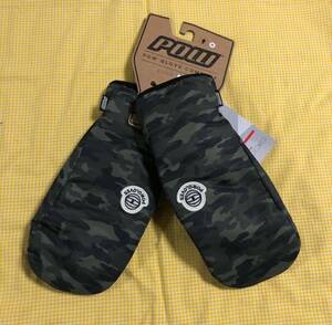 【即決】新品・未使用 POW グローブ ZERO MITT CAMO Mサイズ THINSULATE 暖かく防水通気性OK パウミトングリーンカモ40%OFF激安