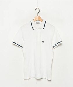 「Dior homme」 ワンポイント半袖ポロシャツ 46 ホワイト メンズ
