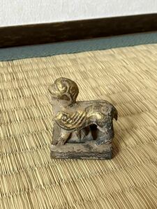 中国美術 獅子印章 戰漢時代 銅印 親子印 母子獅 印材 印鑑 判子 入れ子式 骨董 時代物