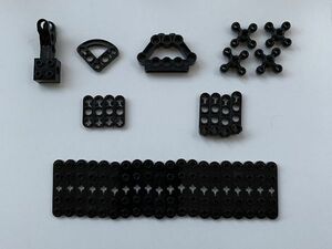 F184　LEGOバラパーツ　黒　テクニック系　特殊パーツ　まとめて大量㎏