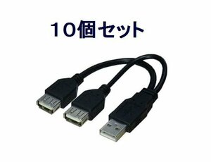 新品 USB分岐ケーブル×10個 電源用USB 増設