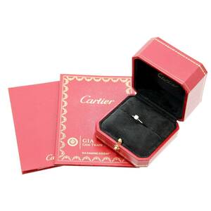Cartier/カルティエ ソリテール ダイヤモンド リング 指輪 Pt950 プラチナ 0.39ct G/VS1/EX 2.8g KA 美品 Aランク