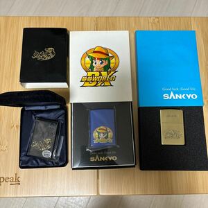 未使用品　Zippo ジッポー 3点セット　鬼武者　夢夢WOERLD SANKYO パチスロ　パチンコ　喫煙グッズ　レア　レトロ　ライター