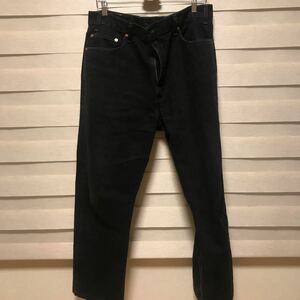 LEVIS 505 USA製　ブラックデニム　W38　後染め　サルファ　古着