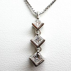 TASAKI(田崎真珠)《Pt850/Pt900天然ダイヤモンドネックレス》M 約5.7g 約42cm 0.54ct diamond necklace jewelry ED5/EF0