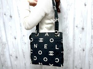 極美品 CHANEL シャネル ココマーク トートバッグ ショルダーバッグ バッグ キャンバス 黒 70477