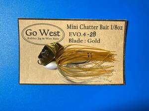 Evo.4-28 GoWest ミニチャターベイト 1/8oz（Gold Blade）