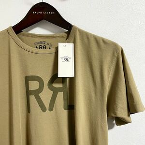 新品【RRL】ロゴ ジャージー Tシャツ【ダブルアールエル】ラルフローレン サンドベージュ ブラウン ヴィンテージ 半袖カットソー DoubleRL