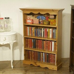 英国イギリスアンティーク家具 オープンブックケース 書棚 ブックシェルフ パイン材 A973