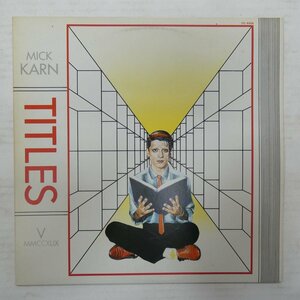 47058006;【国内盤】Mick Karn / Titles