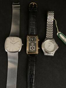 【500円スタート】【ジャンク品】SEIKO クォーツ 腕時計 5854-5000 guess クォーツ 腕時計 オリエントクォーツ 腕時計 不動 3本セット