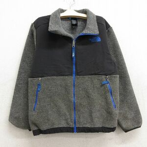 古着 ノースフェイス 長袖 フリース デナリ ジャケット キッズ ボーイズ 子供服 ワンポイントロゴ グレー spe 23dec20