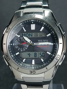 超美品 CASIO カシオ WAVE CEPTOR ウェーブセプター マルチバンド6 WVA-M650D-1A デジアナ 電波ソーラー 腕時計 ステンレス 動作確認済み