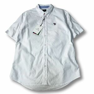 《美品◎》Paul Smith ポールスミス★新品タグ付*定価13,200円*ホース*馬*ワンポイント*ボタンダウンシャツ*ホワイト*サイズL(MS2930)◆S60