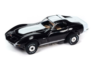 Auto World Thunderjet ☆1970 Chevrolet Corvette (Black/White) ☆HOスロットカー