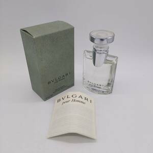 【残量 約9割】BVLGARI プールオム　オーデトワレ　30ml 香水 箱付 (6138)