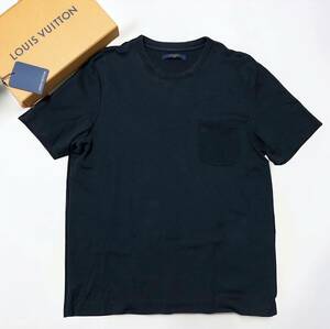 【鑑定済】LOUIS VUITTON ルイヴィトン ダミエポケット　黒　メンズ　半袖　Tシャツ　XL