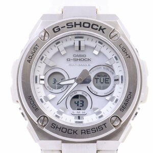 カシオ G-SHOCK Gスチール ソーラー電波 メンズ 腕時計 ミドルサイズ アナデジモデル ホワイト GST-W310-7AJF【いおき質店】