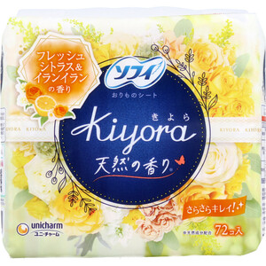 まとめ得 ソフィ Kiyora おりものシート フレッシュシトラス＆イランイランの香り 72個入 x [12個] /k