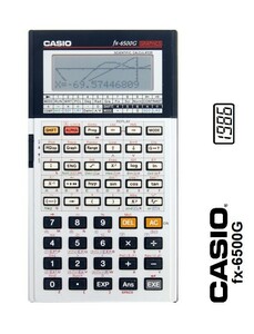 レア！レトロ★CASIO カシオ電卓　 fx-6500G　 世界初　GRAPHICS　電卓　 日本製　ケース付き