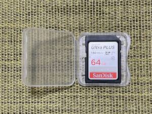 【中古】サンディスク SANDISK Ultra PLUS SDXCカード 64GB 最大読込130MB/s