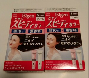 【新品未使用】Bigen ビゲン　スピーディーカラー　５ブラウン　クリーム　2個