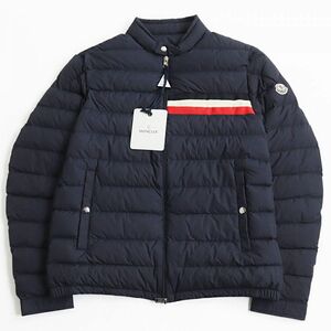 未使用品●20SS MONCLER モンクレール YERES/イエール ロゴワッペン付 トリコロール ライトダウンジャケット ダークネイビー 4 正規品