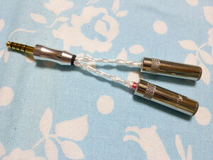 PHA-3 (3.5mm×2) → 4.4mm5極 変換ケーブル シルバーメタリック ver 銀メッキ OFC 八芯 WM1A 1Z ZX300 Fiio M17 Cayin N8 R2R2000 ZEN DAC