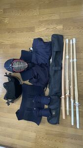 剣道の防具セット（道着、竹刀、木刀、バッグ）（１年程度）