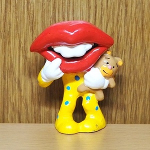 タンリップス　PVC　フィギュア　水玉　テディベア　1989　ゼネラルフード　Tang Lips　アメトイ　ミールトイ　アドバタイジング