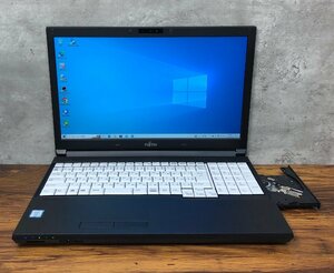 1円～ ●富士通 LIFEBOOK A746/P / Core i7 6600U (2.60GHz) / メモリ 8GB / SSD 256GB / DVD / 15.6型 フルHD (1920×1080) / Win10 Pro