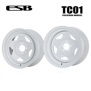 送料無料 ESB CLS TC01 TECCHIN WHEEL 5J-14 +43 4H-100 (14インチ) 4H100 5J+43【2本セット 新品】