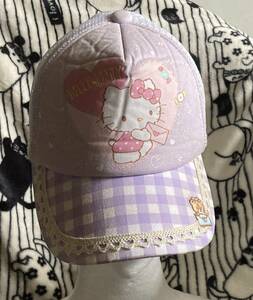 お子様の熱中症対策に!!格安メッシュキャップ♪【ハローキティ HELLO KITTY サンリオ SANLIO】/帽子CAP/サイズ54cm/スナップバック/男女OK