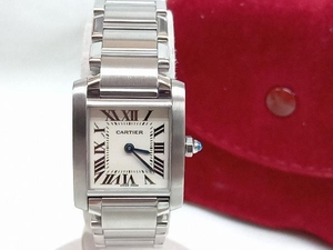新品仕上済み 【Cartier】タンクフランセーズ SM W51008Q3 2384 時計 腕時計 クォーツ カルティエ 電池交換済 防水検査済 レディース 中古