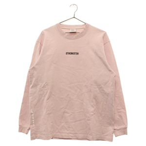 VETEMENTS ヴェトモン 19AW Inverted Logo L/S Tee インバーテッドロゴロングスリーブTシャツ 長袖 カットソー ロンT UAH20TR614