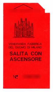 ★ 美品 入手困難 ★ ビンテージ ★ ミラノ ドゥオーモ VENERANDA FABBRICA DEL DUOMO MILANO チケット 当時品