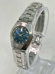 H0605-4 1895【1円スタート】腕時計　ラドー　RADO　テッシナー　Ticino　ブルー文字盤　手巻き　レディース　ヴィンテージ