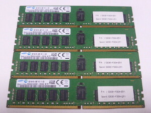 メモリ サーバーパソコン用 Samsung DDR4-2400 (PC4-19200) ECC Registered 8GBx4枚 合計32GB 起動確認済です M393A1G40DB1-CRC0Q②